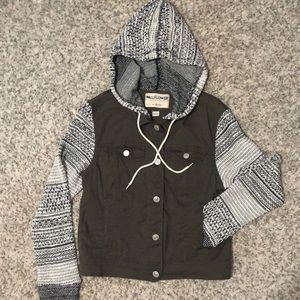 Girls Wallflower Bomber Jacket Size L Army Green (Worn Once)